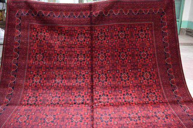 Custom Size, Large Afghan Handmade Rug, Tribal Turkmen Khamyab , Area Oriental Bukhara Living Room Rug - image 1