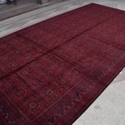 Custom Size, Large Afghan Handmade Rug, Tribal Turkmen Khamyab , Area Oriental Bukhara Living Room Rug - thumbnail 3
