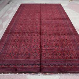 Custom Size, Large Afghan Handmade Rug, Tribal Turkmen Khamyab , Area Oriental Bukhara Living Room Rug - thumbnail 2