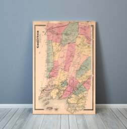 Antique Greenwich, Connecticut Map Print Vintage Wall Art - thumbnail 1