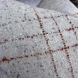 Wool Mix Check Cushion Cover - Beige Heritage Fabric, Double-Sided Pillow - thumbnail 4