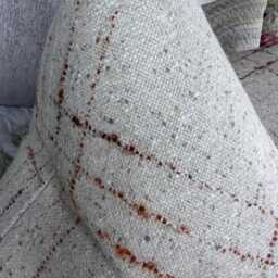 Wool Mix Check Cushion Cover - Beige Heritage Fabric, Double-Sided Pillow - thumbnail 3