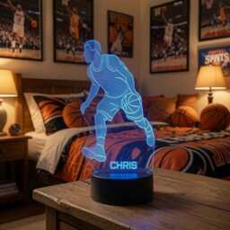 Personalised Basketball Player Led Night Light Sports Decor - thumbnail 1