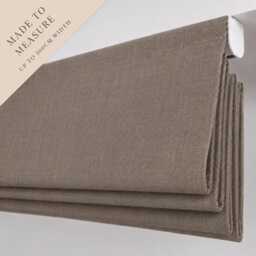 Truffle Taupe Greige Linen Look Roman Blind - Made To Measure Up 300cm Wide - thumbnail 1