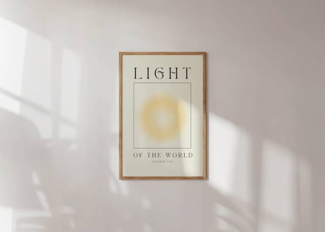 Light Of The World Printed & Shipped - Christian Aesthetic Faith Poster Modern Scripture Decor Bible Verse Prints Home - image 1