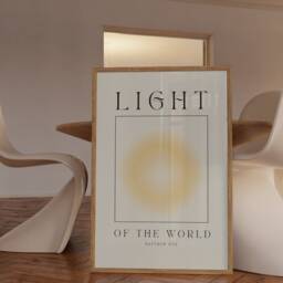 Light Of The World Printed & Shipped - Christian Aesthetic Faith Poster Modern Scripture Decor Bible Verse Prints Home - thumbnail 2