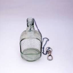 Hanging Bottle Planter - Snack Bowl Made From Beautiful Clear Old Monk Rum