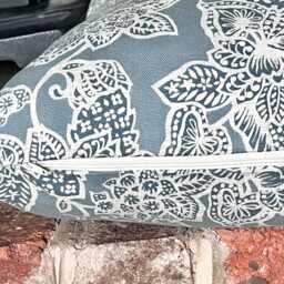 1508. Henna in Steel Grey 100% Cotton Cushion Cover, Various Sizes - thumbnail 2