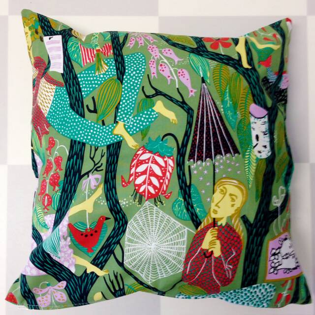 Cushion Pilow Case - Stig Lindberg Melodi - Melody Green 45x45 Double Sided