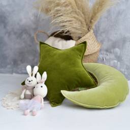 Velvet Moon Pillow Decorative Nursery Cushion - thumbnail 3