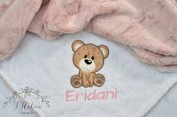 Baby Girl Blanket-Teddy Bear Personalized Baby Blanket-Bear Minky Blanket-Boy Teddy Blanket-Bear Nursery - thumbnail 1