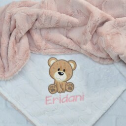 Baby Girl Blanket-Teddy Bear Personalized Baby Blanket-Bear Minky Blanket-Boy Teddy Blanket-Bear Nursery - thumbnail 3