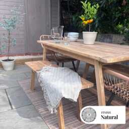 Rustic Dining Table Handmade From Reclaimed Wood - Farmhouse Style Bitterne - thumbnail 2