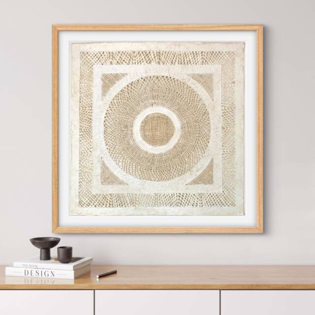 Handmade Mexican Amate Paper Wall Art - Xl 31.25X31.25 Modern - Unframed - image 1