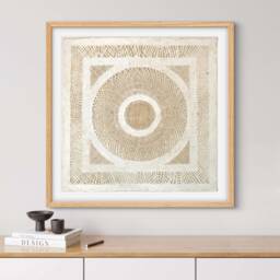 Handmade Mexican Amate Paper Wall Art - Xl 31.25X31.25 Modern - Unframed - thumbnail 1