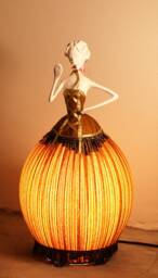 Paper Mache, Floor Lamp, Lighting Decor, Table Light, Living Room Design Homedecor, Ambient, Lamps, Sculpture - thumbnail 1