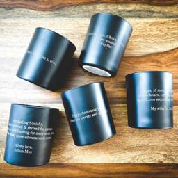 Personalised Tuscan Leather Soy Candle, Handmade in Cornwall - thumbnail 4
