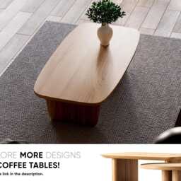 Modern Coffee Table - Unique Coffee Table Wooden Solid Oak Scandi Living Room - thumbnail 4