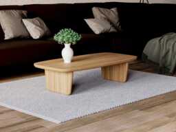 Modern Coffee Table - Unique Coffee Table Wooden Solid Oak Scandi Living Room - thumbnail 1