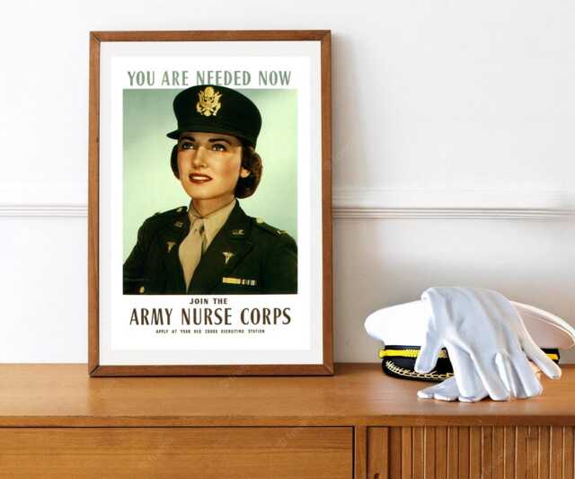 Reprint Of A Ww2 Us Recruiting Poster - Join The Army Nursing Corp - image 1