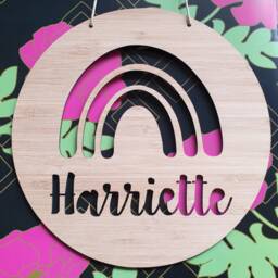 Rainbow Personalised Wooden Wall/Door Hanging-Wall Hanging-Kids Door Sign-Kids Gift-Baby Gift-Lasercut-Plaque-Nursery Decor-Rainbow Baby