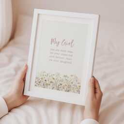 Our Girl Nursery Wall Art Boho, Baby Prints, Floral Gift, Wildflower Print, Boho Decor, Shower Gift - thumbnail 2