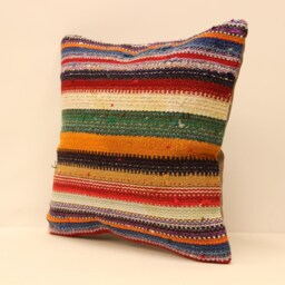 Kilim Pillow Cover 16x16 Throw Pillows Decorative Boho Interior Design Retro Home Decor Ethnic Pillowcover Natural Dyekilim Cushion 4Kf-167 - thumbnail 3