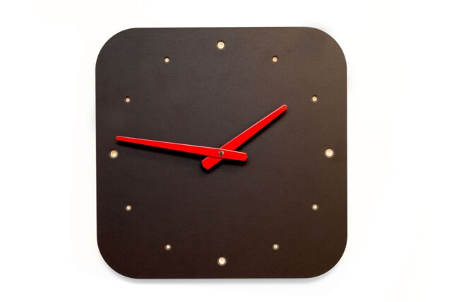 Modern Wall Clock With Linoleum, Various Colors, Minimalist Design, Whisper-Quiet Quartz Movement, Kitchen Clock, Office, Living Room, Gift Idea - image 1