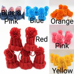 Mini Bobble Hat Handmade Crocheted Christmas Tree Hanging Decoration - thumbnail 3