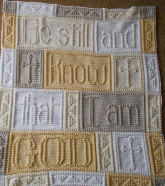 Be Still Pattern For Crocheted Blanket - image 1