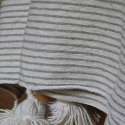 Moroccan Gray Blanket, Cotton Blankets , Luxurious Dreams, Moroccan Inspired Blanket, Moroccan Nights, Handwoven Blanket - thumbnail 3