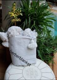 Moroccan Gray Blanket, Cotton Blankets , Luxurious Dreams, Moroccan Inspired Blanket, Moroccan Nights, Handwoven Blanket