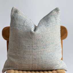 Hand Woven Striped Pillow Cover Karen Ethnic Textile - 20x20 - thumbnail 2