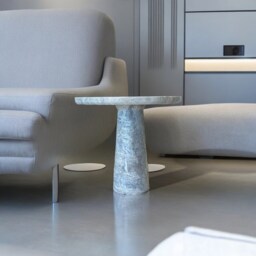 Ide Travertine Side Tables Silver Round Travertine Stone - Use As Side, End, Patio, Accent Tables, Or Nightstands. Combine For Coffee Table - thumbnail 2