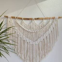 Macrame Wall Hanging, Bohemian Decoration, Woven Mural, Housewarming Gift, Headboard - thumbnail 2