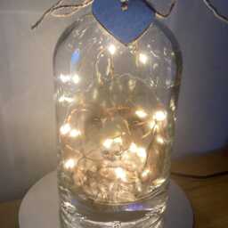 Personalised Cockapoo Light Up Bottle, Bottle Lamp With Gift Messaging Service & Bag - thumbnail 3