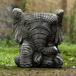 Elephant Planter Concrete Figurine Trunk Down Garden Pot Cement Animal Decoration Unique Elephant Vase Ornament Lover Gift - thumbnail 3
