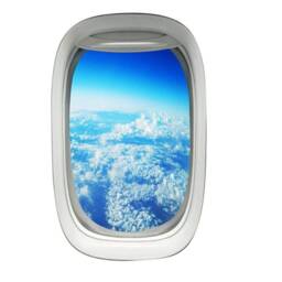 Airplane Window Mural Clouds Peel & Stick Vinyl Wall Decal - Vwaq Pw27 - thumbnail 2