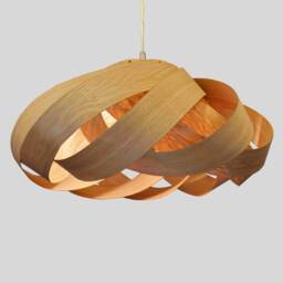 Handmade Unique Nest 2-Light Pendant Lamp-Chinese Ash-Ceiling Light-Wood Light-Pendant Light-Chandelier-Light Fixture-Rustic Light - thumbnail 2