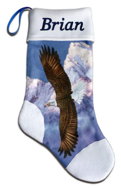 New Eagle Wildlife Christmas Holiday Personalized Stocking Mark Mansanarez