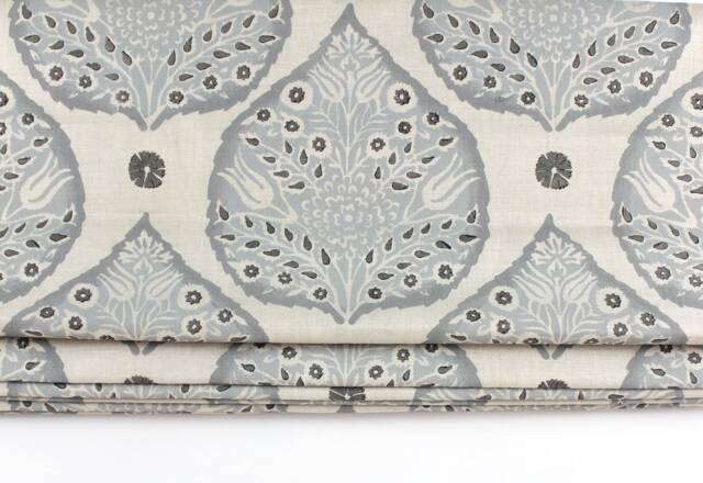 Galbraith & Paul Lotus Custom Roman Shades - Shown in Light Cadet On Logan Natural Linen-Comes Many Colors - image 1