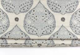 Galbraith & Paul Lotus Custom Roman Shades - Shown in Light Cadet On Logan Natural Linen-Comes Many Colors - thumbnail 1