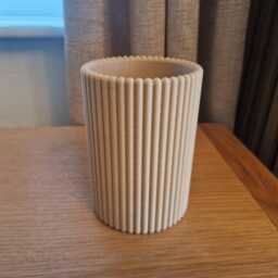 Ribbed Desk Organizer Modern Pen & Pencil Holder, Customisable Colors - thumbnail 3