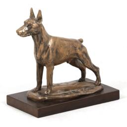 Doberman - Cropped, Dog Wooden Base Statue, Limited Edition, Artdog - thumbnail 3
