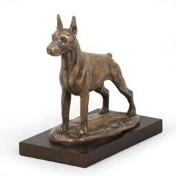 Doberman - Cropped, Dog Wooden Base Statue, Limited Edition, Artdog - thumbnail 2