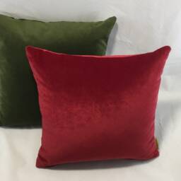 Velvet. Christmas Cheers, Red Velvet Cushion Covers - thumbnail 4