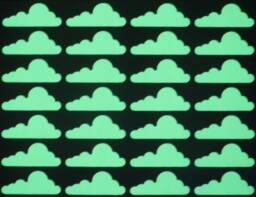 Glow in The Dark Cloud Stickers - A5 Sheet Peel & Stick Decal For Wall Art, Planner, Diary, Phone, Car, Teacher, Journal - thumbnail 1