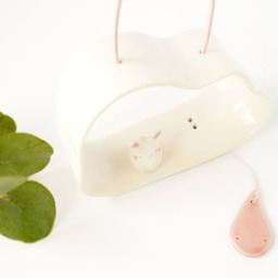 Hanging Cloud Mobile, Bunny Baby Mobile. An Unique Shower Gift. Handmade in Italy - thumbnail 2