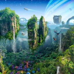 Fabulous Islands in Air Wall Art Mural Fantasy Islands Self-Adhesive Large Wallpaper For Kids Fantastic Landscape Removable Wallpaper - thumbnail 3