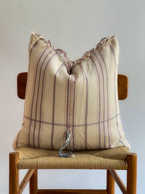Hand Woven Natural Fiber Pillow Cover - image 1